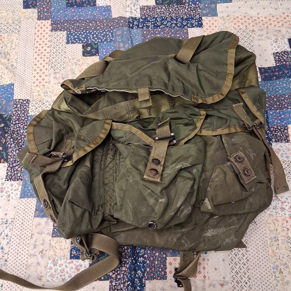 Vintage USGI ALICE Pack Medium Rucksack OD Green Military Combat Backpack USA